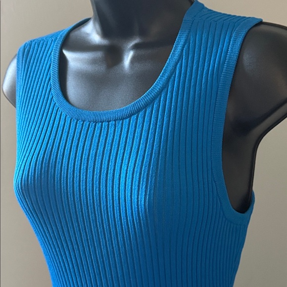 PARKER Lynn Ruffle Skirt Knit Dress Women's Size XS Blue - Picture 8 of 16